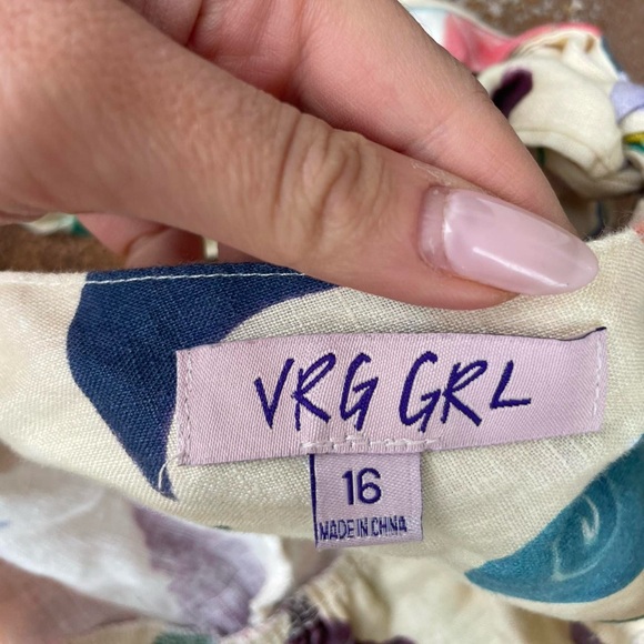 VRG GRL x ELLE MUSA Le Soleil Tie Up Mini Dress Size 16 - Picture 6 of 6